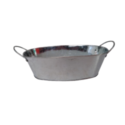 Coupe zinc ovale 25 X 13.5 cm